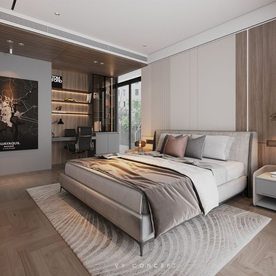 Thiết kế nội thất chung cư Duplex 3 phòng ngủ tại Rainbow Văn Quán 9 thiet-ke-noi-that-chung-cu-9