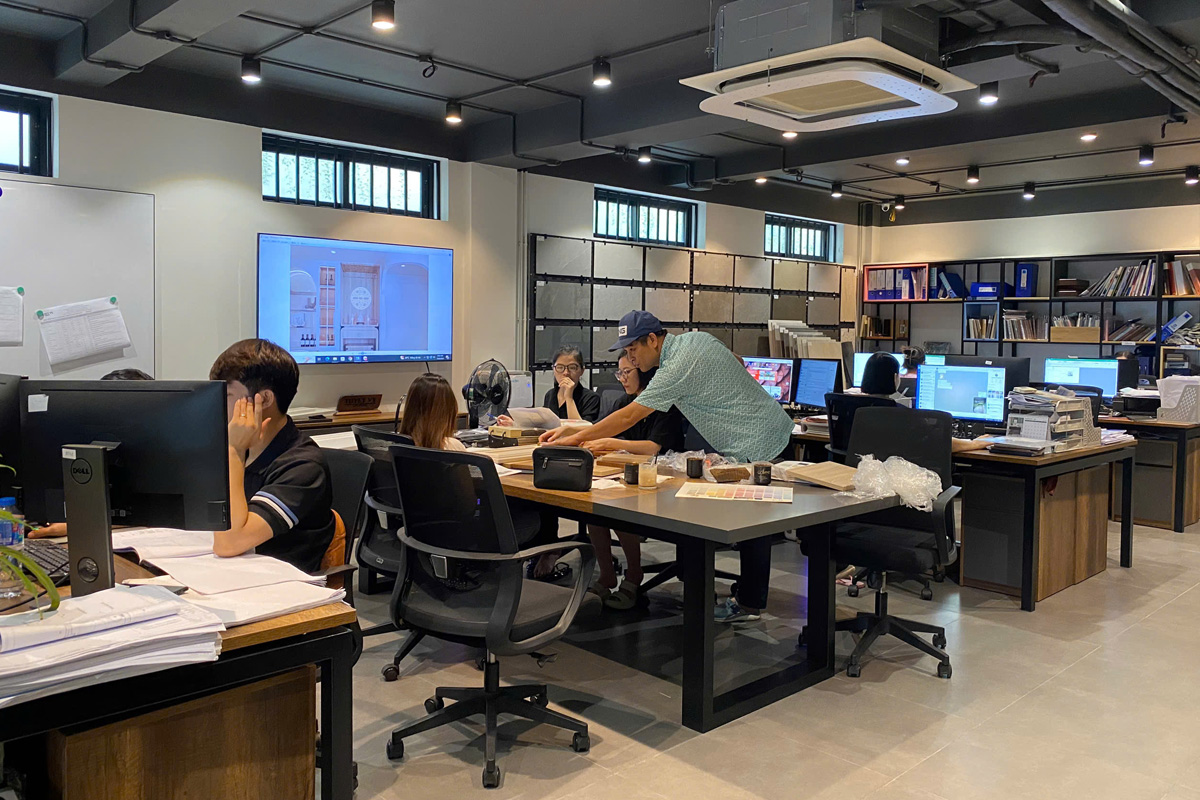 Giải pháp đồng bộ cải tạo - Thiết kế văn phòng Xuân Phương trong 30 ngày 9 van phong vy concept