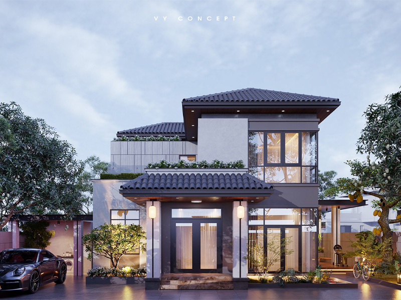 Thiết kế biệt thự nhà vườn chủ chuỗi nhà hàng Vịt 34 1 thiet ke kien truc biet thu