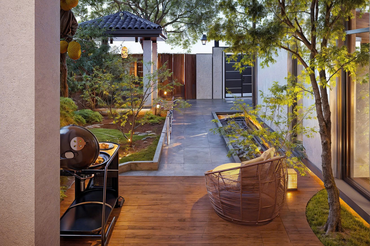 Thiết kế biệt thự nhà vườn chủ chuỗi nhà hàng Vịt 34 4 thiet ke khong gian san vuon
