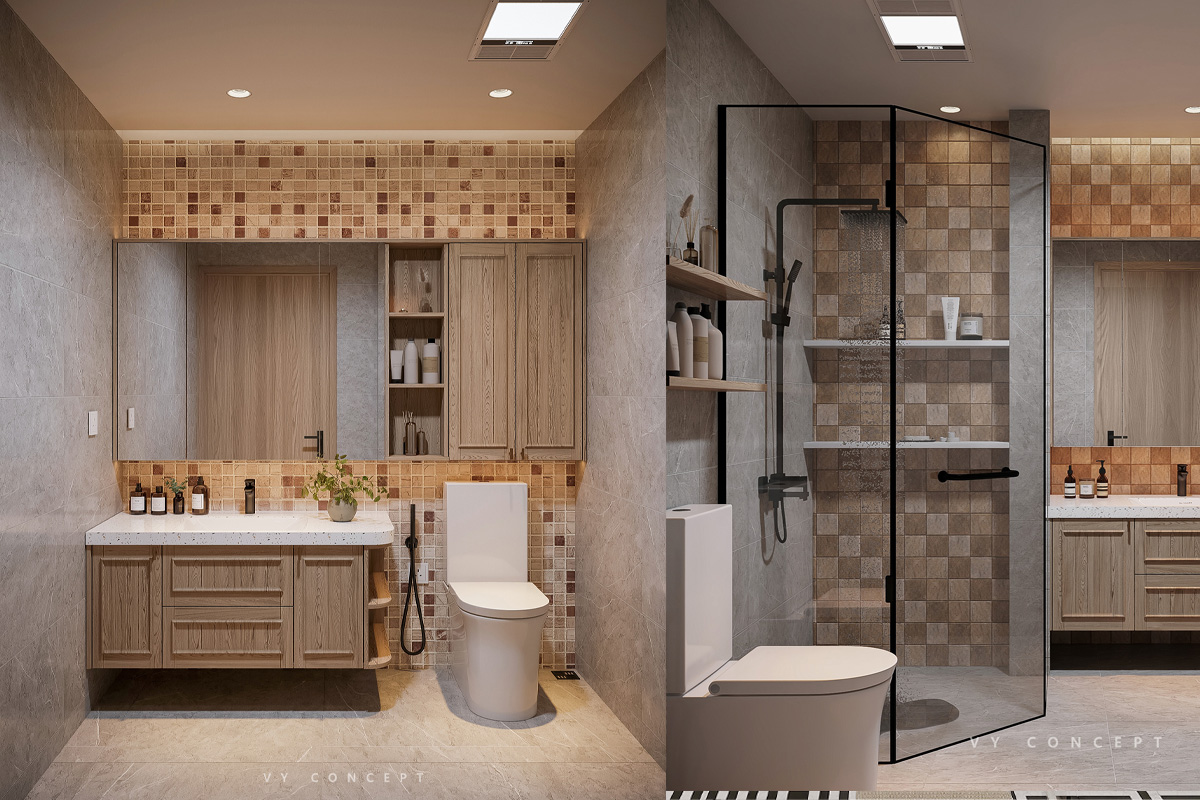 Gợi ý 10 mẫu thiết kế phòng tắm hiện đại cho căn hộ, nhà phố, biệt thự 4 Anh noi dung website 14